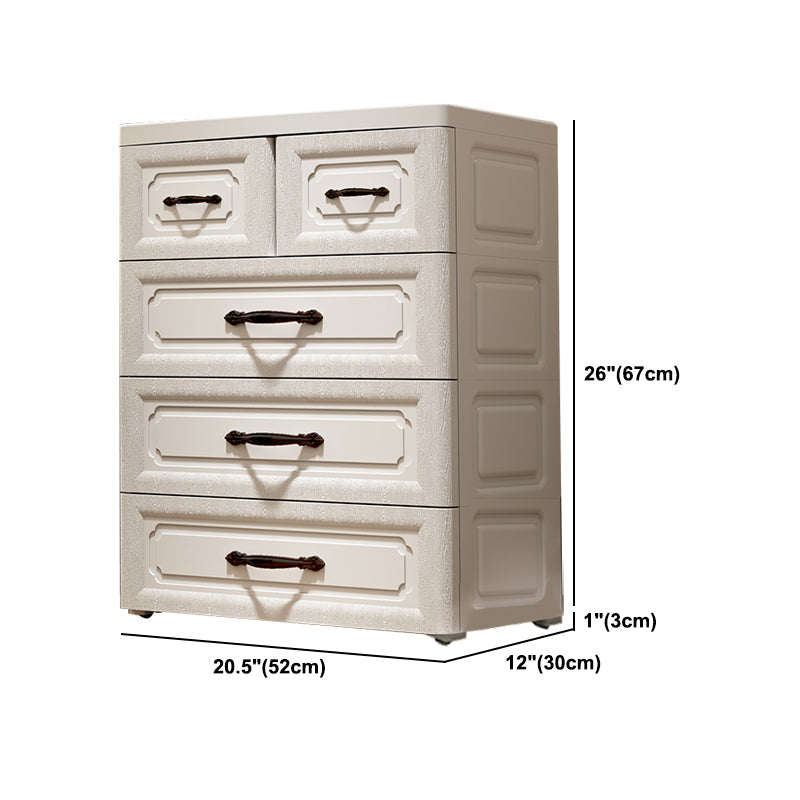 Plastic Storage Cabinet Contemporary Wardrobe Cabinet with Drawer for Home