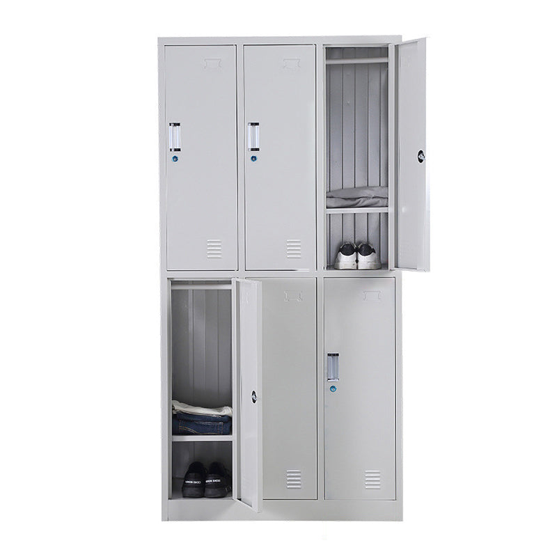 Metal Wardrobe Cabinet Contemporary Grey Wardrobe Armoire for Home