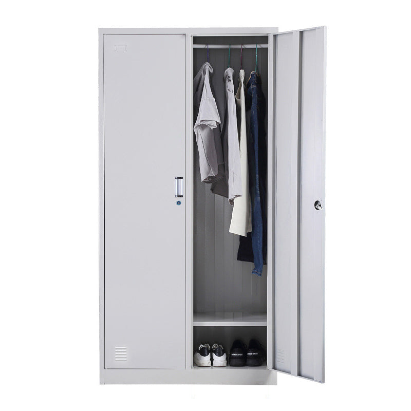 Metal Wardrobe Cabinet Contemporary Grey Wardrobe Armoire for Home