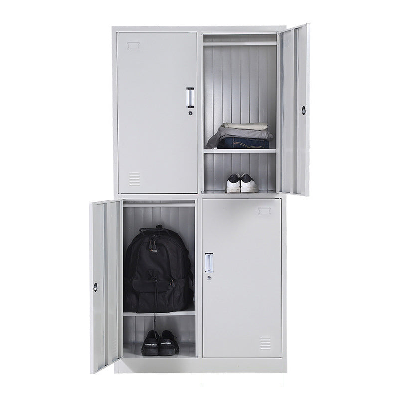 Metal Wardrobe Cabinet Contemporary Grey Wardrobe Armoire for Home