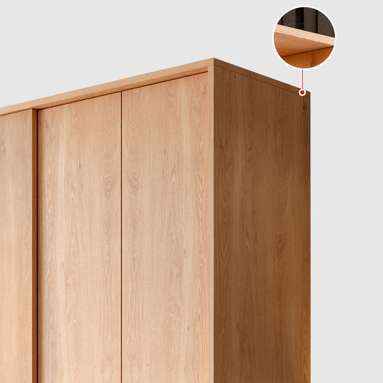 Engineered Wood Wardrobe Armoire with Drawer Contemporary Wardrobe Closet