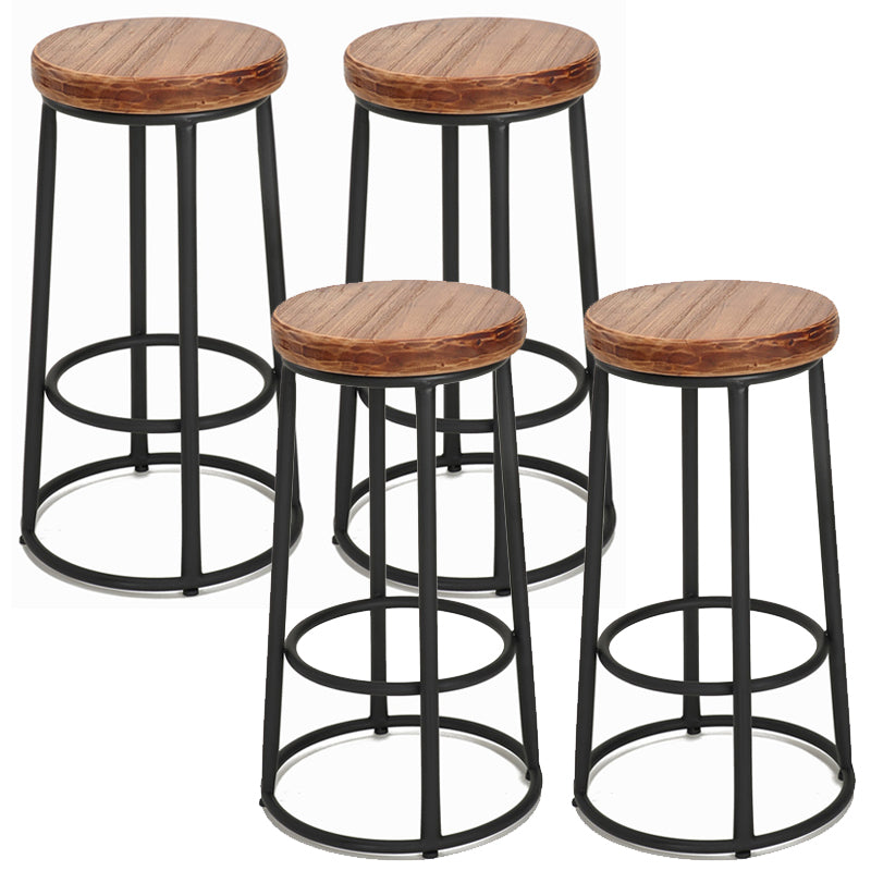 Industrial 1/2/3 Pieces Counter Height Set Rectangle Solid Wood Pub Table Set