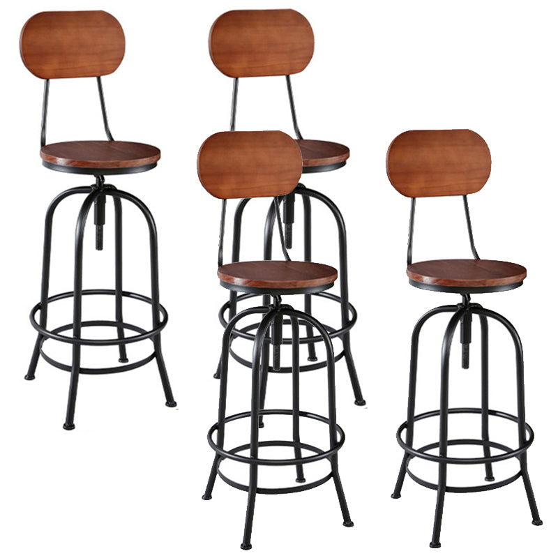 Industrial 1/2/3 Pieces Counter Height Set Rectangle Solid Wood Pub Table Set