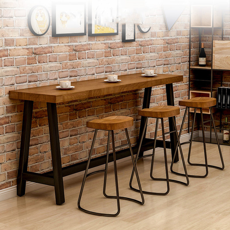 Modern Rectangular Pub Table Set 1/2/4/7 Pieces Wooden Counter Table for Dining Room