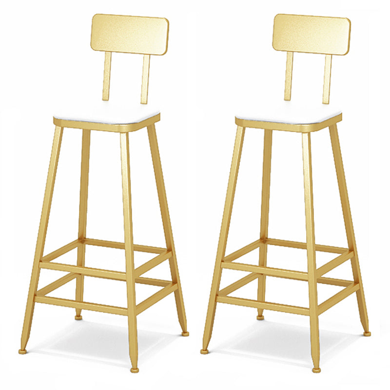 Glam Style 1/2/3 Pieces Bar Table Set Rectangle Bar Table with Metal High Stools for Home