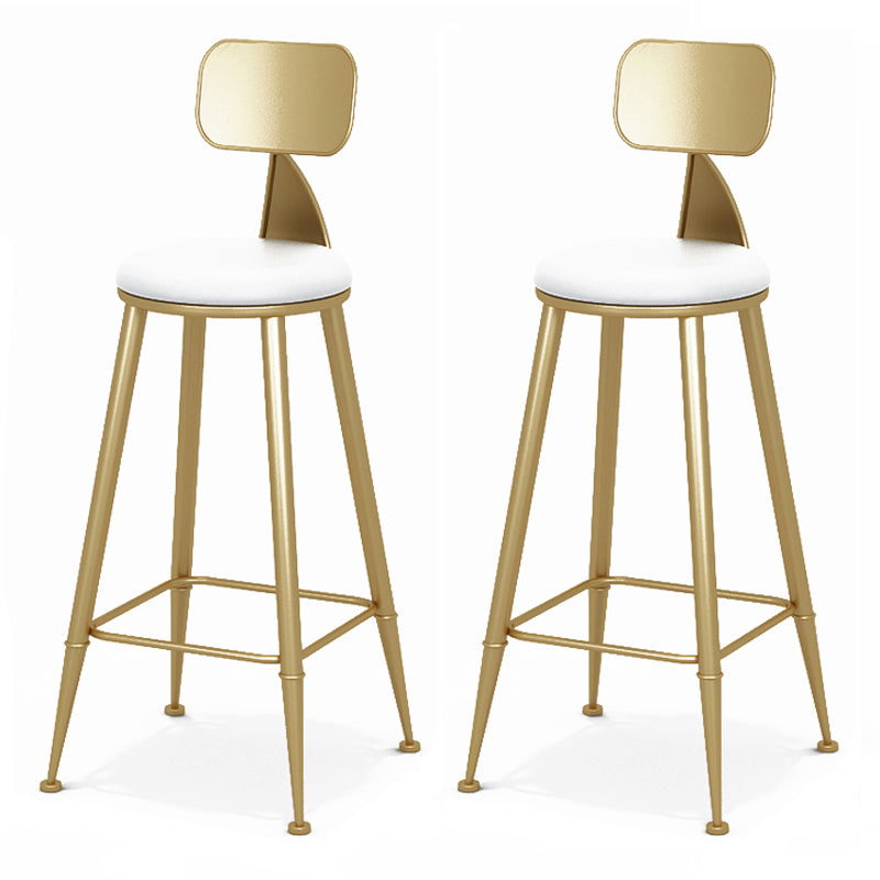 Glam Style 1/2/3 Pieces Bar Table Set Rectangle Bar Table with Metal High Stools for Home