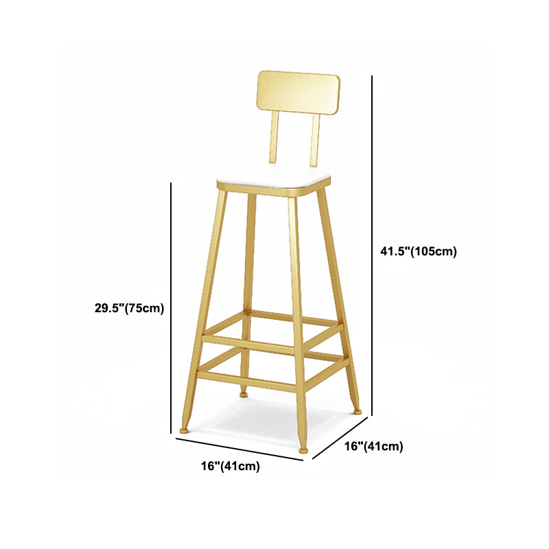 Glam Style 1/2/3 Pieces Bar Table Set Rectangle Bar Table with Metal High Stools for Home