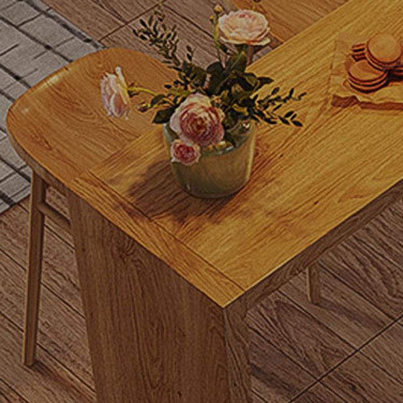 Modern Bar Table Set 1/2/3 Pieces Rectangle Bar Table with High Wood Stools