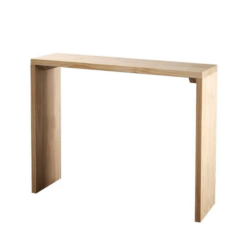 1/3/9 Pieces Modern Rectangular Pub Table Set Wooden Counter Table with Backless Stools