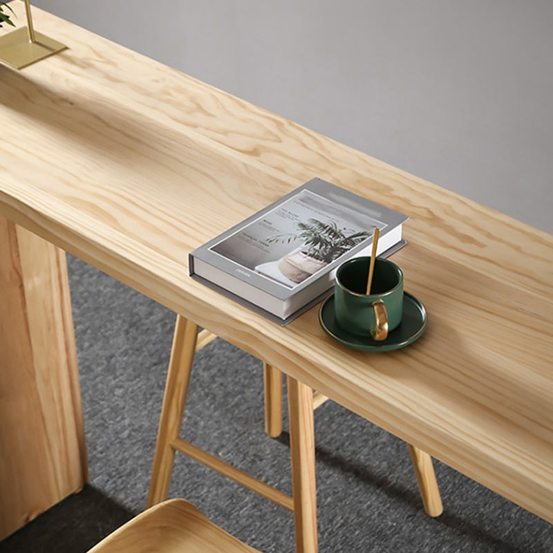 1/3/9 Pieces Modern Rectangular Pub Table Set Wooden Counter Table with Backless Stools