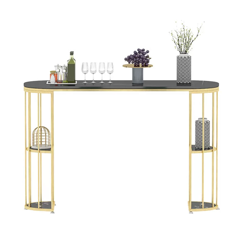 Glam Oval Indoor Counter Set 1/2/3 Pieces Double Pedestal Bar Pub Table Set