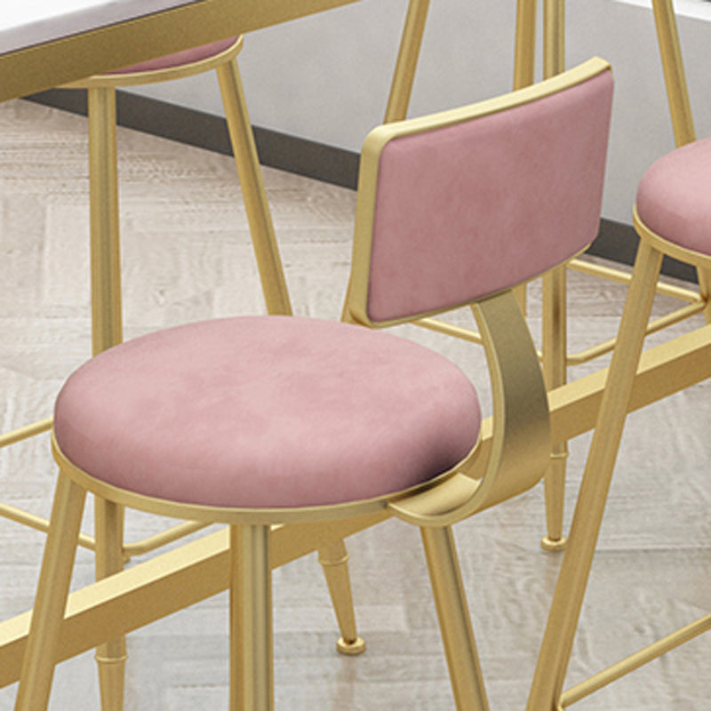 Glam Bar Table Set 1/5/9 Pieces Rectangle Stone Counter Table with Stools for Living Room