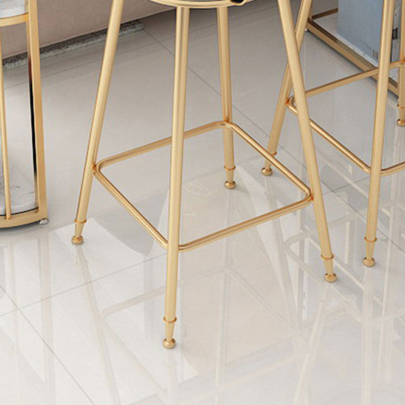 Glam 1/2/3 Pieces Bar Table Set Rectangle Bar Table with Metal High Stools for Home