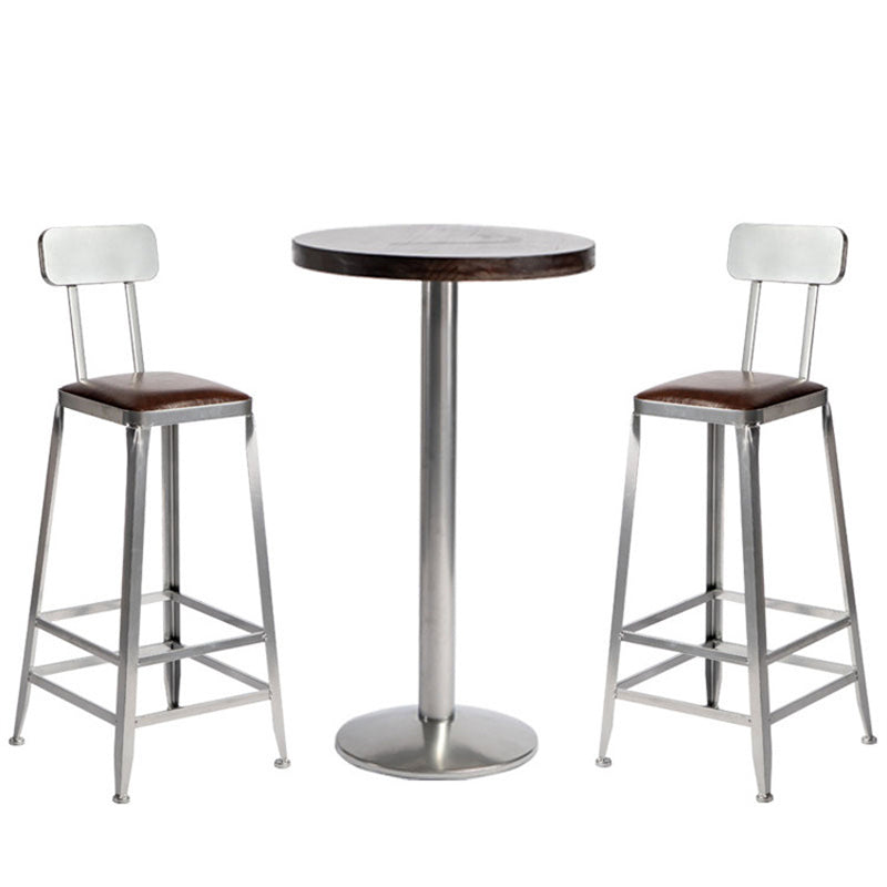 Modern Wood Pub Table Set 1/2/3 Pieces Round Counter Table Set