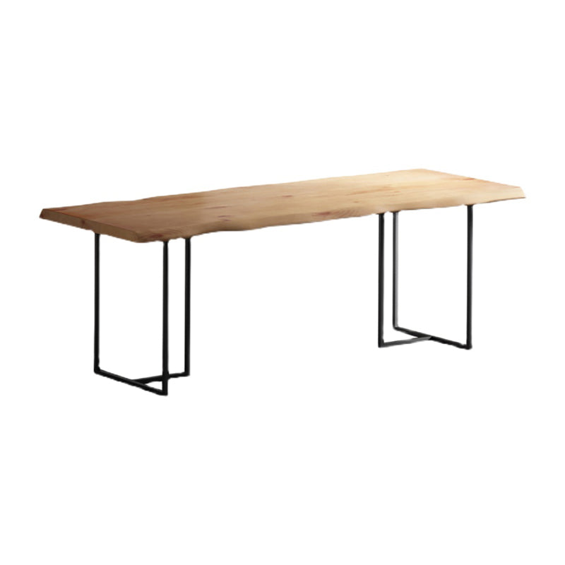 Modern 1/5 Pieces Dining Set Rectangle Pine Wood Dining Table for Cafe