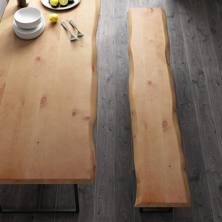 Modern 1/5 Pieces Dining Set Rectangle Pine Wood Dining Table for Cafe