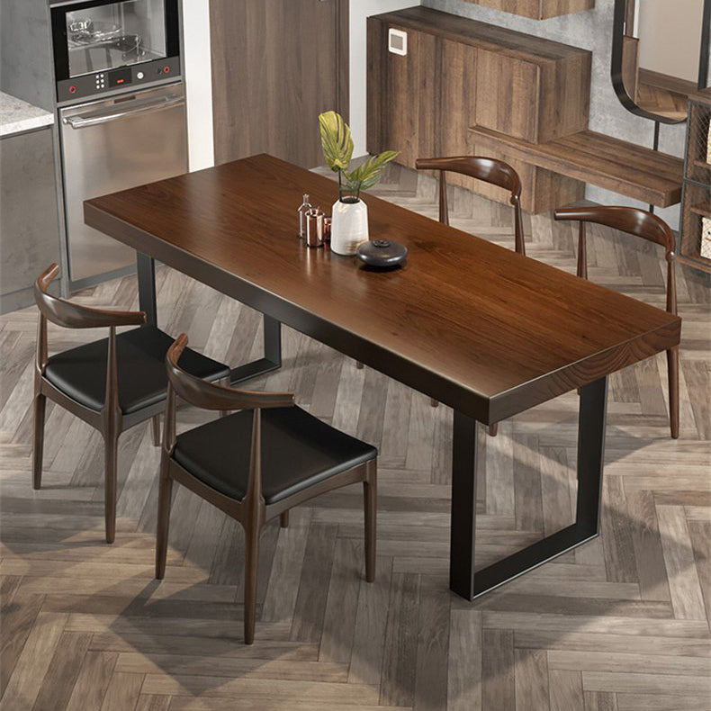 Industrial Dining Set 1/5/7 Pieces Rectangle Pine Wood Dining Table for Kitchen