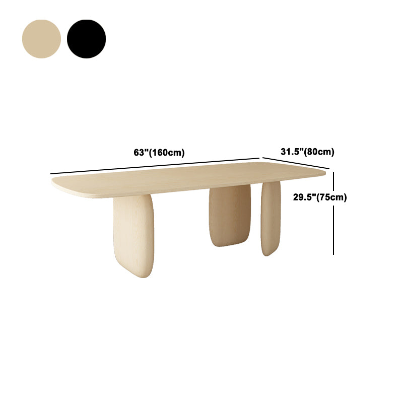 Modern Style Dining Set 1/4/5 Pieces Rectangle Pine Wood Dining Table for Kitchen