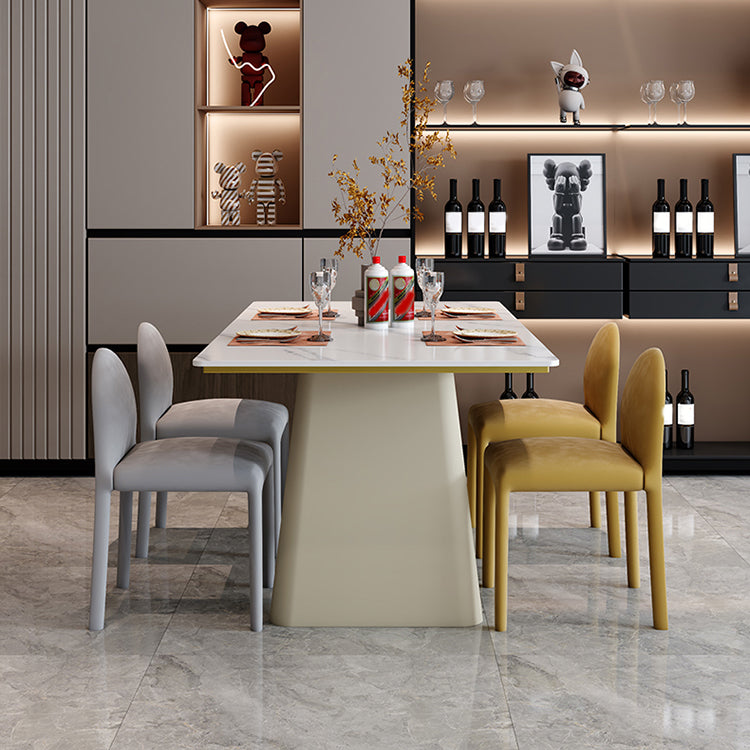 Modern Style 1/5/7 Pieces Dining Set Rectangle Stone Dining Table for Dining Room