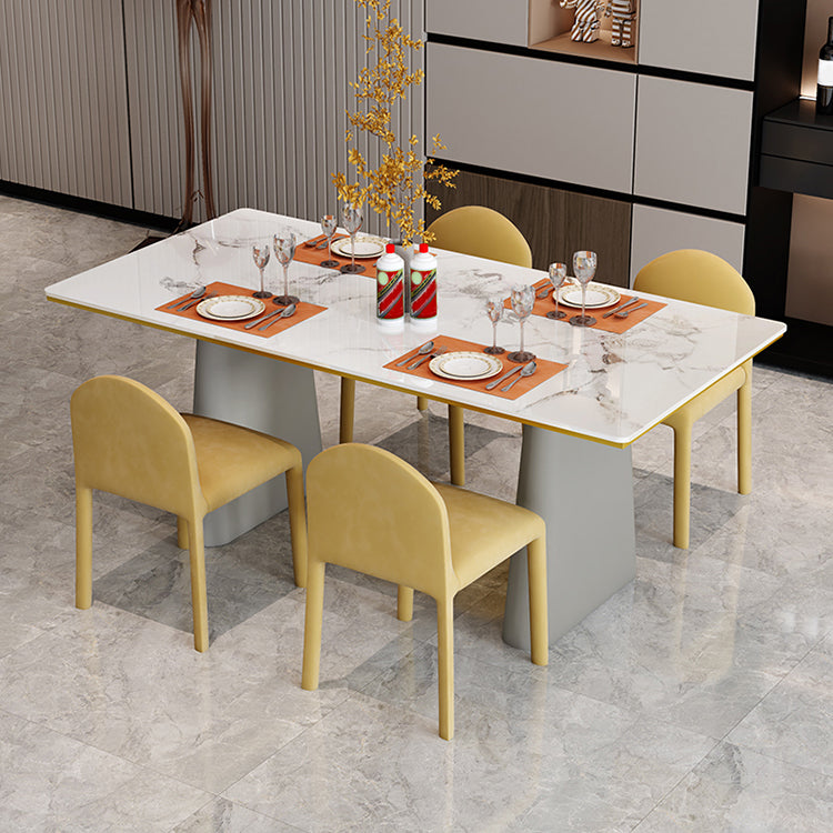 Modern Style 1/5/7 Pieces Dining Set Rectangle Stone Dining Table for Dining Room