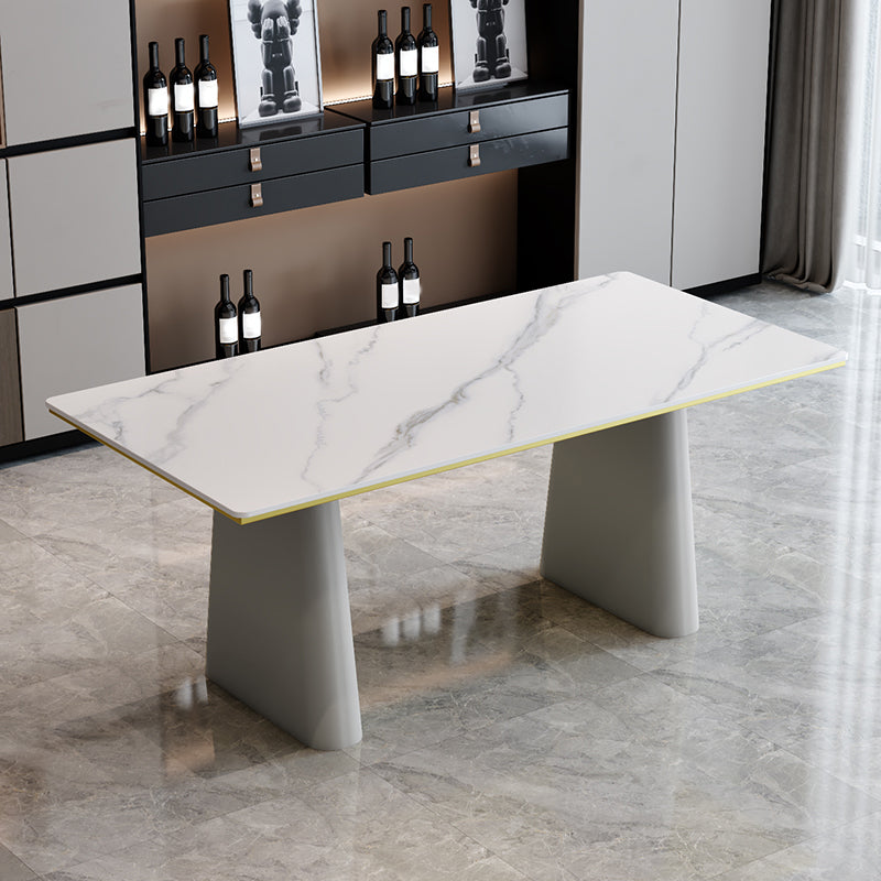 Modern Style 1/5/7 Pieces Dining Set Rectangle Stone Dining Table for Dining Room