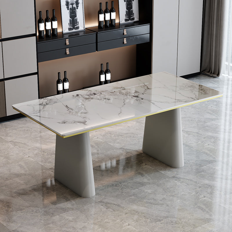 Modern Style 1/5/7 Pieces Dining Set Rectangle Stone Dining Table for Dining Room