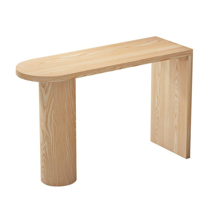 Wood Bar Dining Table Contemporary Double Pedestal Bar Table