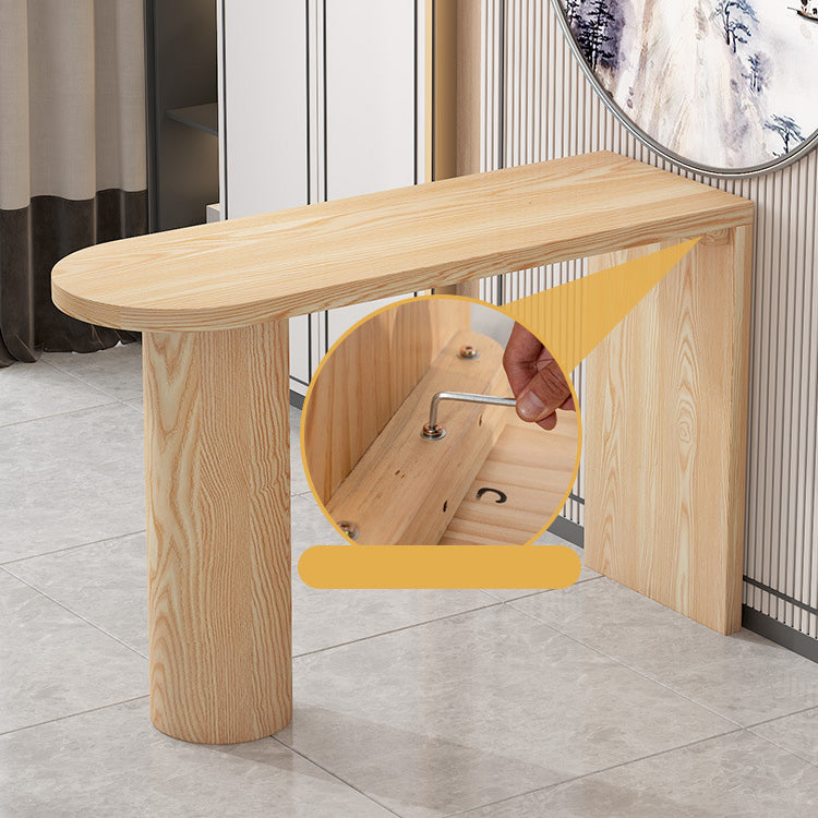 Wood Bar Dining Table Contemporary Double Pedestal Bar Table