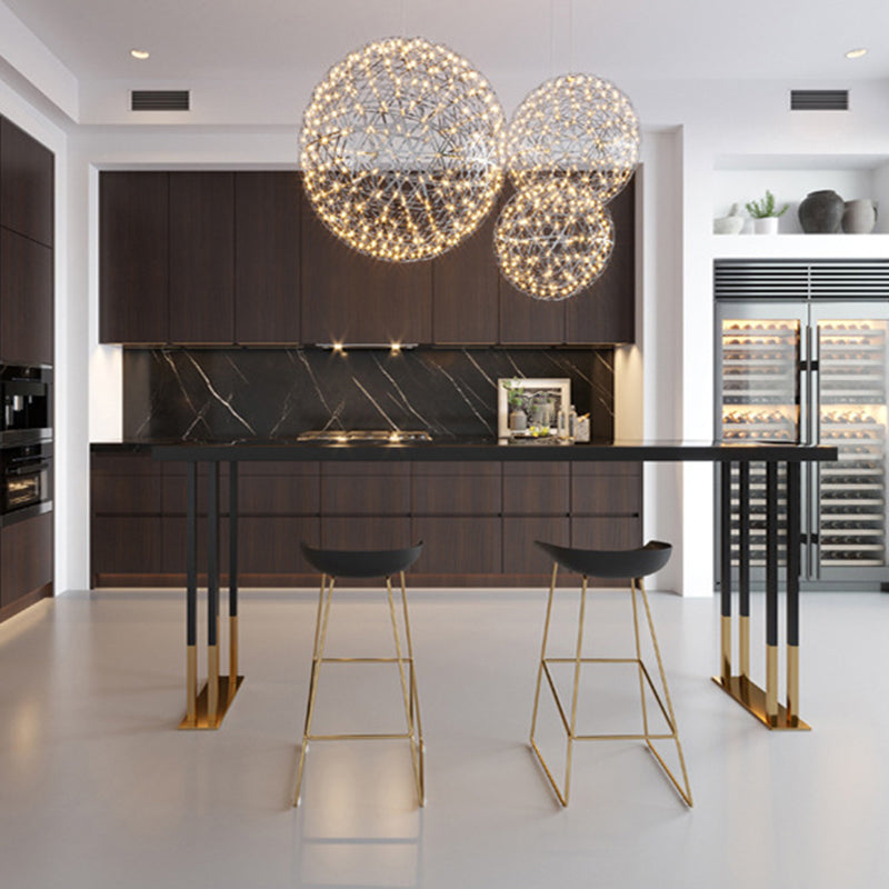 Solid Wood Bar Dinner Table Contemporary Bar Table with Sled Base