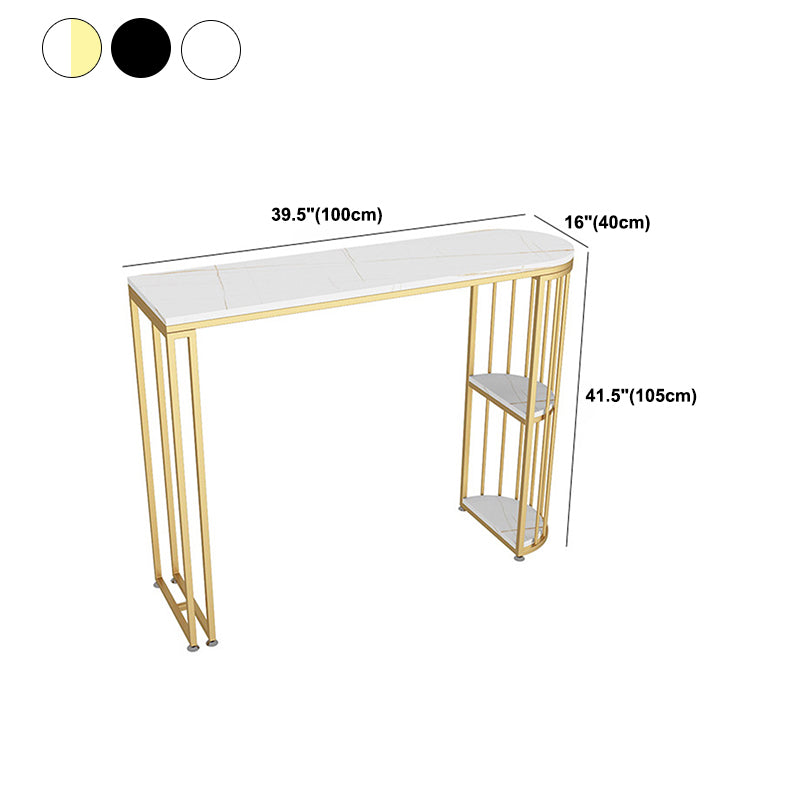 Stone Bar Dining Table Traditional Luxury Bar Table with Double Pedestal