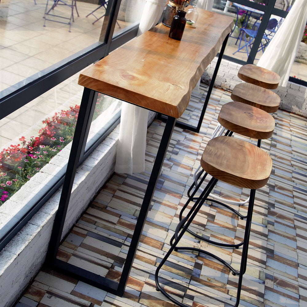 Rectangle Pub Table Modern Bar Height Solid Wood Bar Table for Indoor