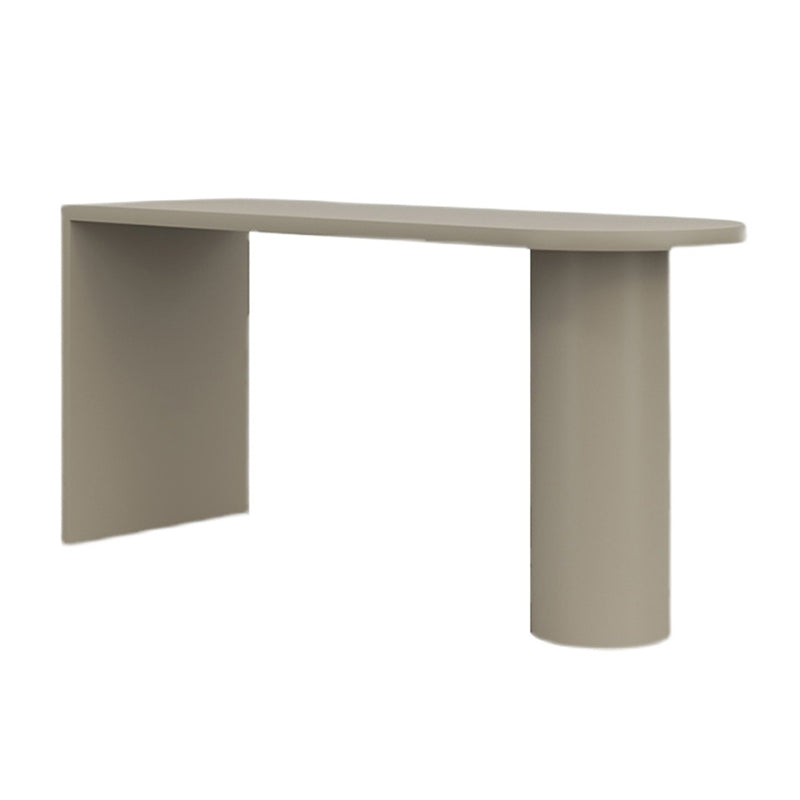 Contemporary Style Bar Table Solid Wood Bistro Bar Desk with Double pedestal