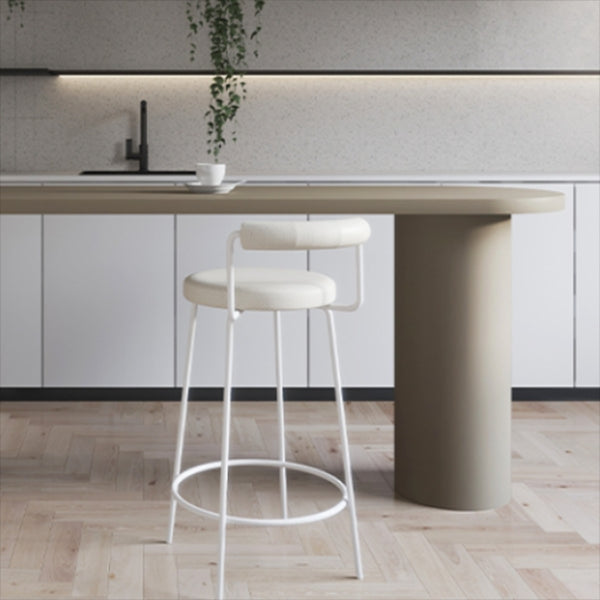 Contemporary Style Bar Table Solid Wood Bistro Bar Desk with Double pedestal