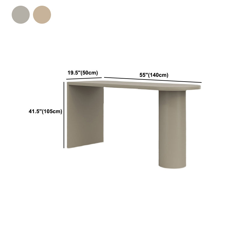 Contemporary Style Bar Table Solid Wood Bistro Bar Desk with Double pedestal