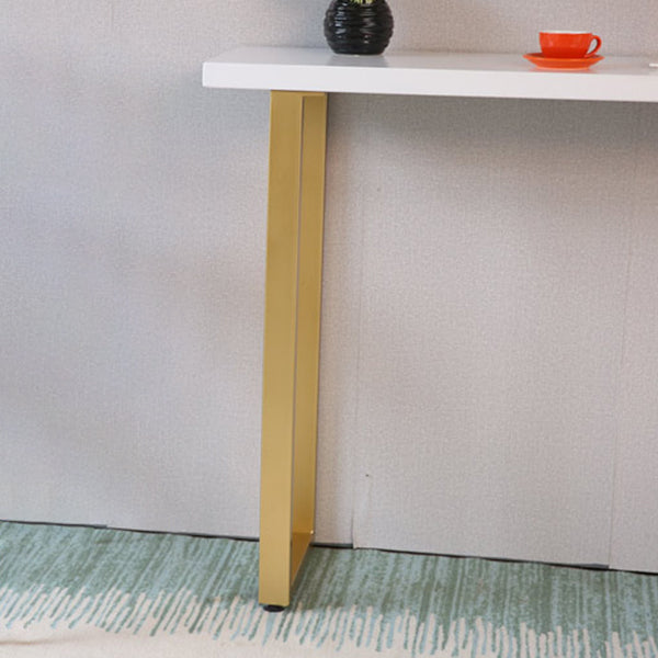 Glam Style Rectangle Bar Table Solid Wood Bar Dining Table with Sled Base