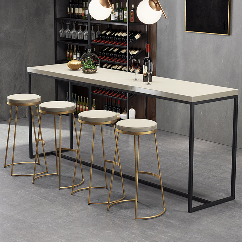 Modern White Wooden Bar Table Dining Table for Kitchen Living Room