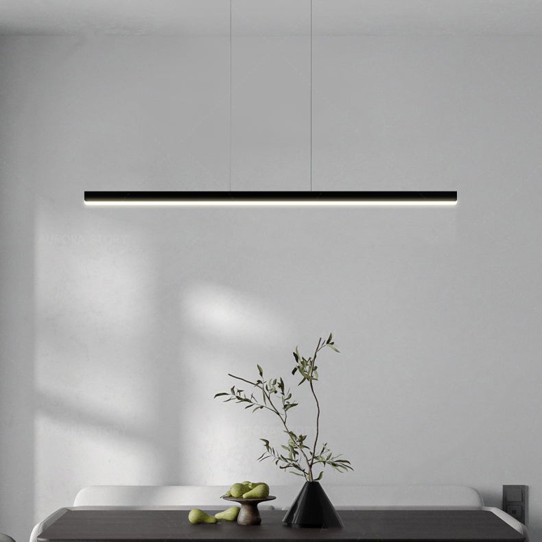 Modern Style Linear Pendant Light Metal 1 Light Hanging Light