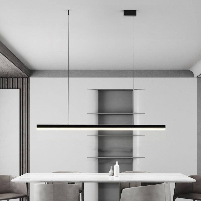 Modern Style Linear Pendant Light Metal 1 Light Hanging Light