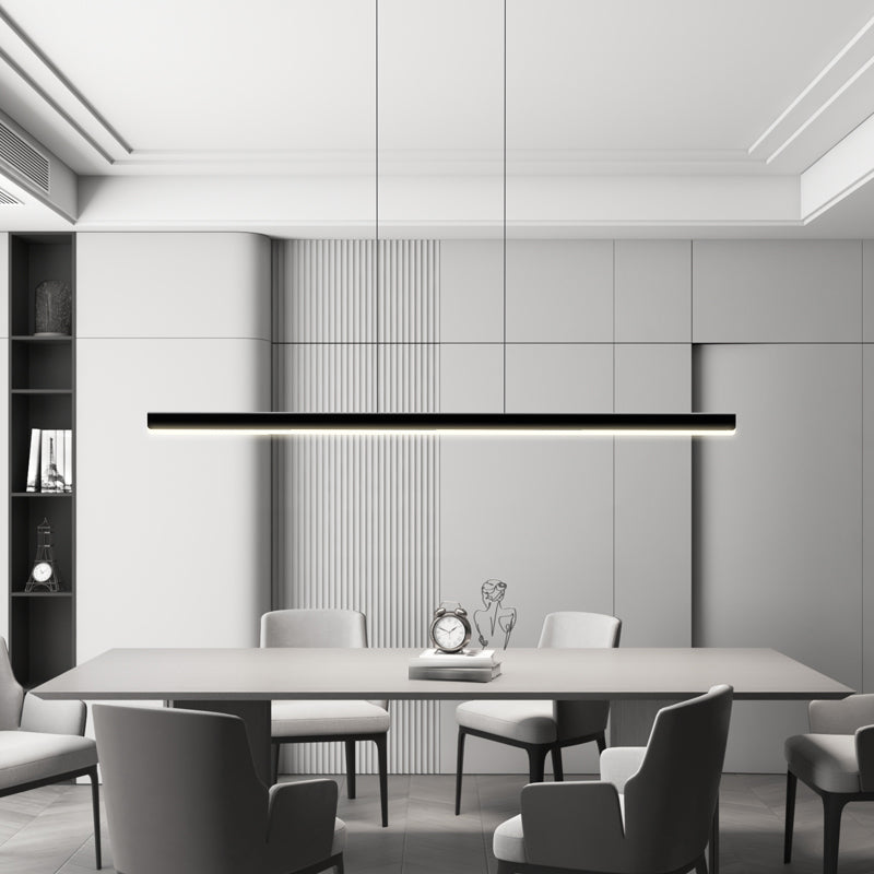 Modern Style Linear Pendant Light Metal 1 Light Hanging Light