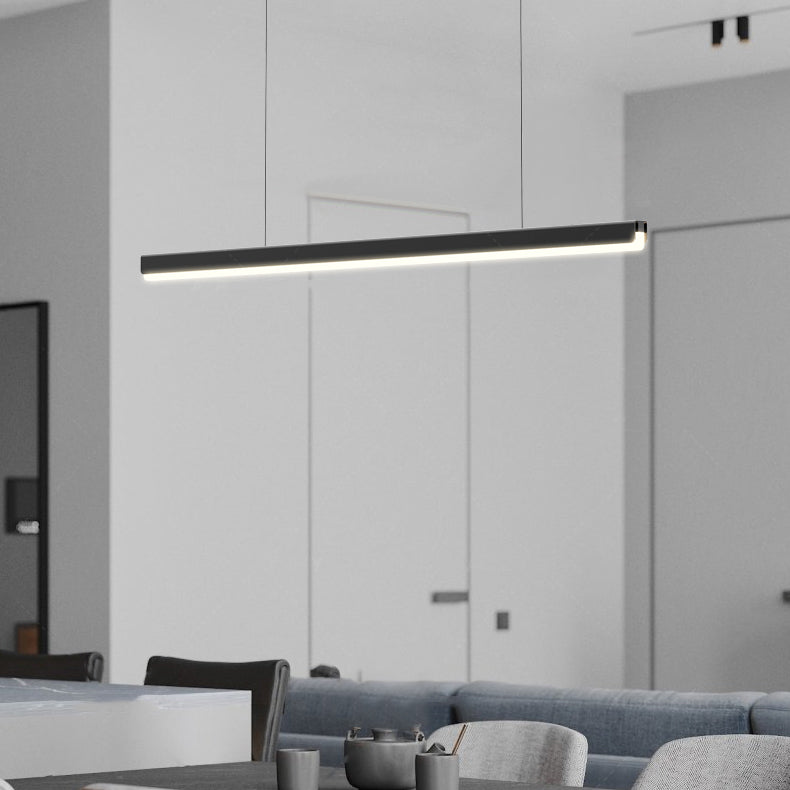 Modern Style Linear Pendant Light Metal 1 Light Hanging Light