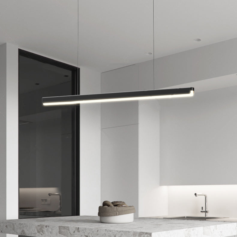 Modern Style Linear Pendant Light Metal 1 Light Hanging Light