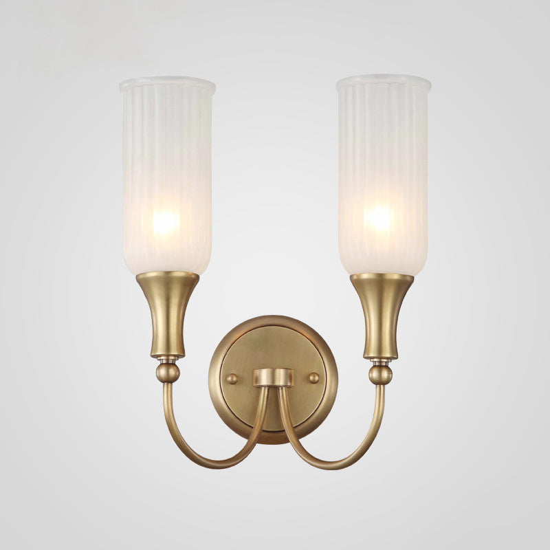 Glass Cylinder Wall Sconces Industrial Style Multi Lights Wall Mounted Lamps