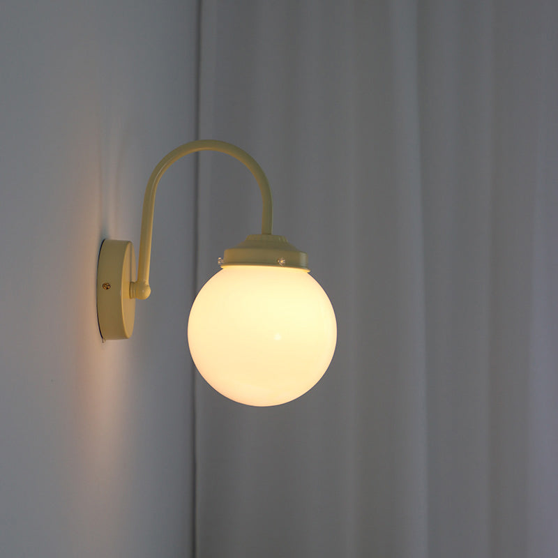 Glass Orb Wall Sconces Modern Style 1 Light Wall Mounted Lamps