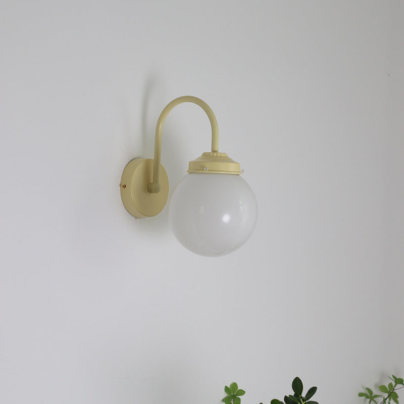 Glass Orb Wall Sconces Modern Style 1 Light Wall Mounted Lamps
