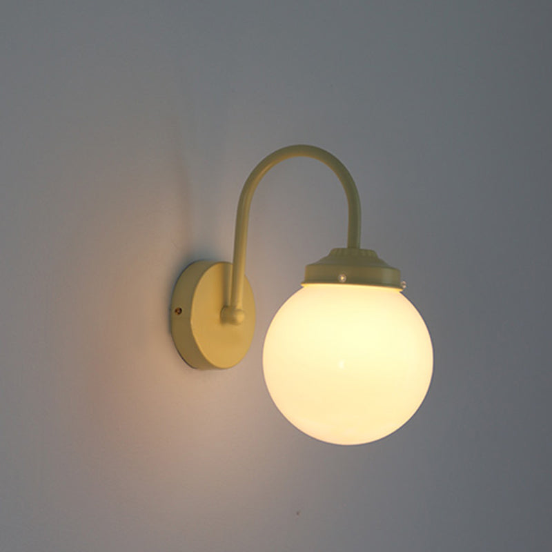Glass Orb Wall Sconces Modern Style 1 Light Wall Mounted Lamps