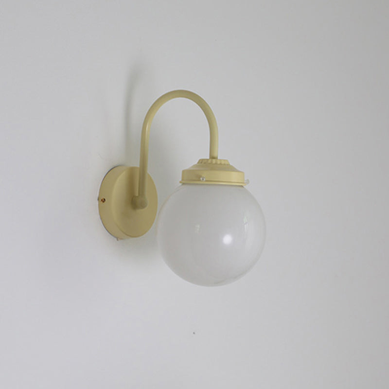 Glass Orb Wall Sconces Modern Style 1 Light Wall Mounted Lamps