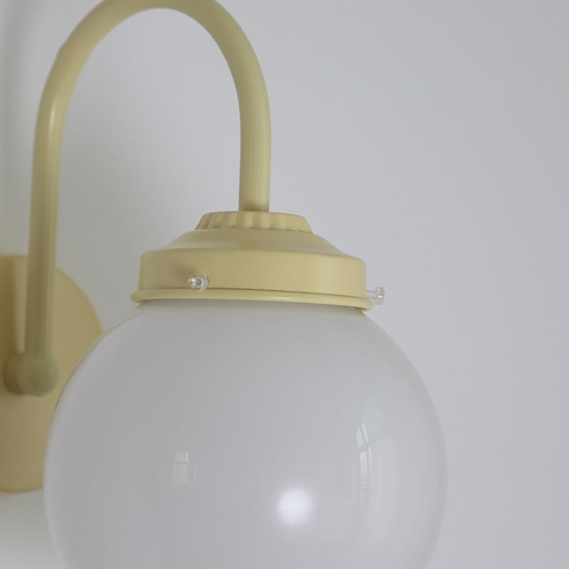 Glass Orb Wall Sconces Modern Style 1 Light Wall Mounted Lamps