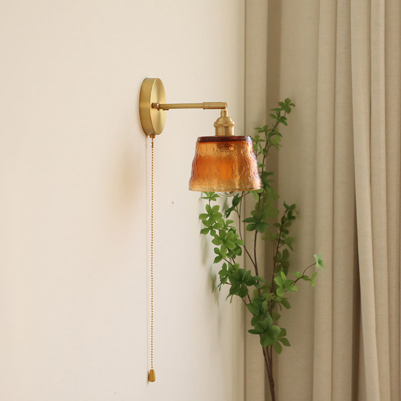 Glass Cylinder Wall Sconces Industrial Style 1 Light Wall Mounted Lamps