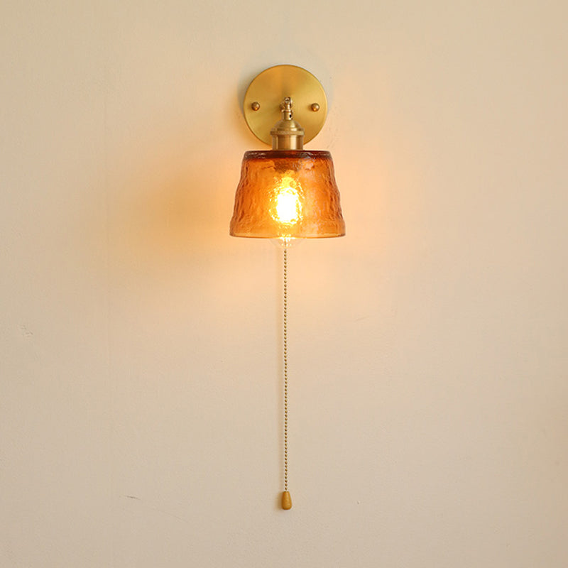 Glass Cylinder Wall Sconces Industrial Style 1 Light Wall Mounted Lamps