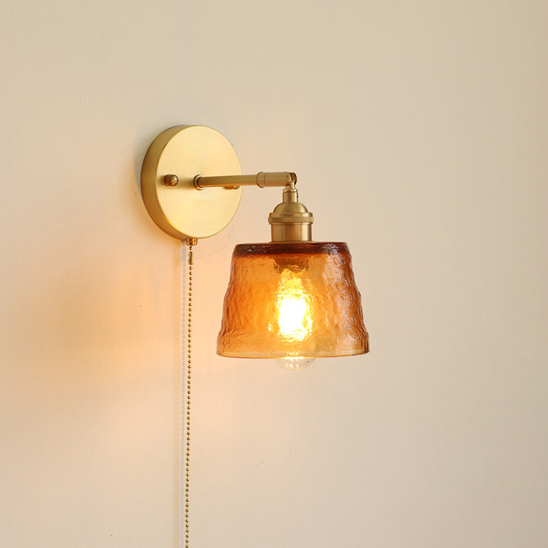 Glass Cylinder Wall Sconces Industrial Style 1 Light Wall Mounted Lamps